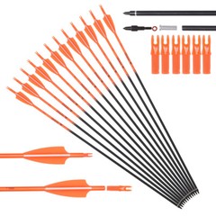 6/12pcs SP500 Pure Carbon Arrows Archery Hunting Compound Recurve Bow Shooting