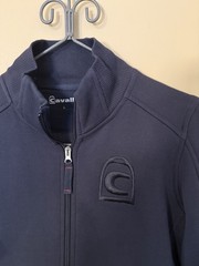 Covalliero Bango Bomber Jacket Cotton Blend Heavyweight Navy Zip Equestrian Lg