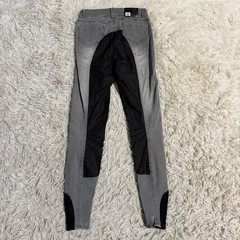 Women’s Size 24R Grey/Black Euro Star Full Seat Horseback Riding Breeches