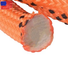 Orange Black 1/2 in ×220′ 48 Stranded Braided Rope Breaking Strength 5174 Pounds