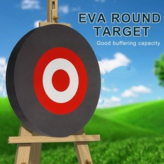 KURUGEILI 25 * 3cm EVA Foam Archery Target 9 inch 22.86cm (Diameter), Black