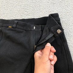 Saxon Adjustable Waist Riding Jodhpurs Unisex Kids C10 Black Beige Equestrian