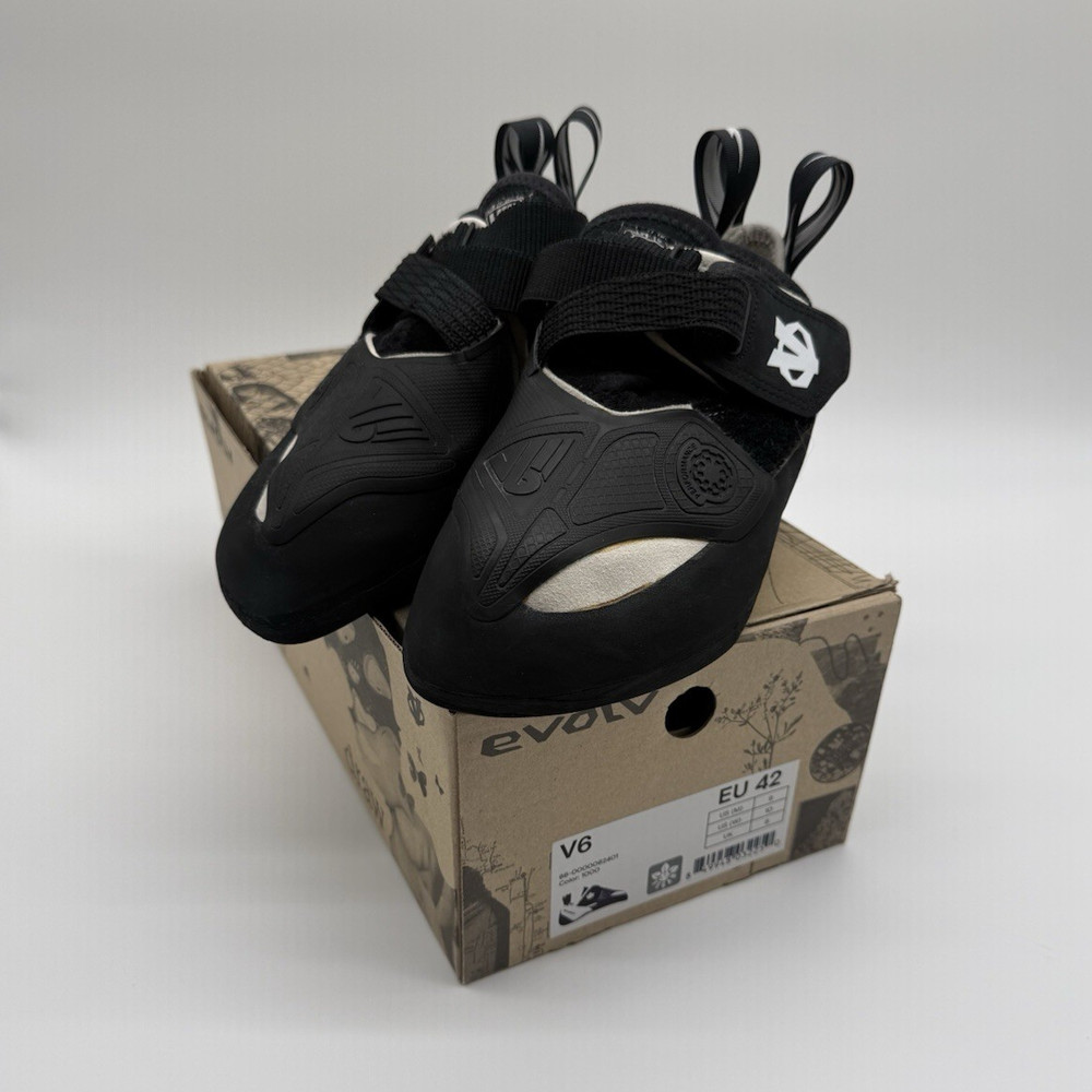 Evolv V6 Climbing Shoes Black/White Men’s US 9/ EU 42