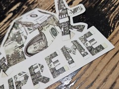 Supreme Origami Money Trap House Benjamin Sticker SS26