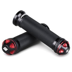NIBBI Motorcycle Hand Grips, Racing CNC Aluminum Soft Rubber Handlebar,7/8 H…