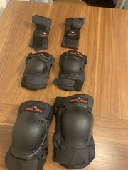 Eight Ball by Triple Eight Kids Protective Pad Set | Knee Elbow Wrist Guards Bla