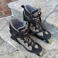 K2 Flight 76 Men’s US Size 9.5 Inline Skates Black Vintage Skate