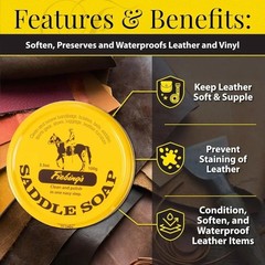 Fiebing’s Yellow Saddle Soap Cleans & Lubricate Leather Made in USA