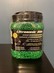 CyberGun ULTRASONIC BBs .12G – 10,000 Rounds 6MM Softair Caliber #77993 NIP NEW