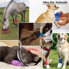 6Pcs 2In Self Adhesive Bandage Wraps, Vet Wraps, 12 Colors to Choose, 5 Yard Sel
