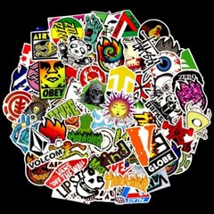 100 Skateboard Stickers Bomb Luggage Laptop Graffiti Tide Brand Decals Pack Lot