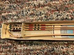J. C. Higgins Sears Roebuck Co. Wooden Longbow 60″ w/ Original Box And Contents