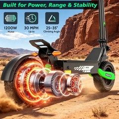 1200W Electric Scooter for Adult 48V13AH 28MPH 11» Off-road Commuting E-Scooter