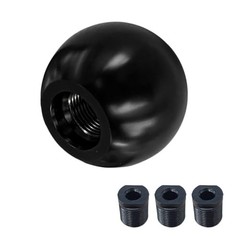 Car Round Ball Gear Shift Knob, Aluminum Alloy Gear Shift Stick Head for Black