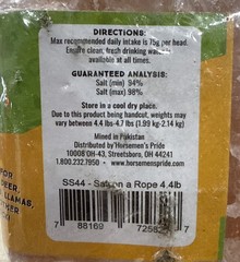 Horsemen’s Pride Himalayan Salt Block on Rope for Horses, 4.4 Pounds – 2 Pack