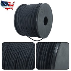 1/8in×500FT Black Nylon Rope Braid High UV and Abrasion Resistance Industrial