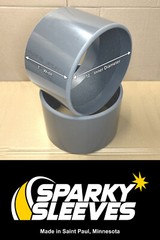 PVC Drift Sleeves 10″ Diameter 7″ Wide 3/8″ Thick with Round Edges and Grip Tape