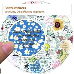 Inspirational Christian Stickers, 200PCS Jesus Bible Verse Waterproof Vinyl for