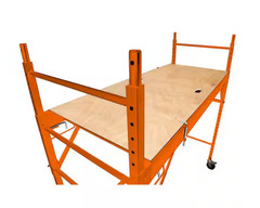 6.25ft.x2.5ft. x 6.25ft. Baker-Style Multi-Purpose Rolling Steel Scaffolding Set