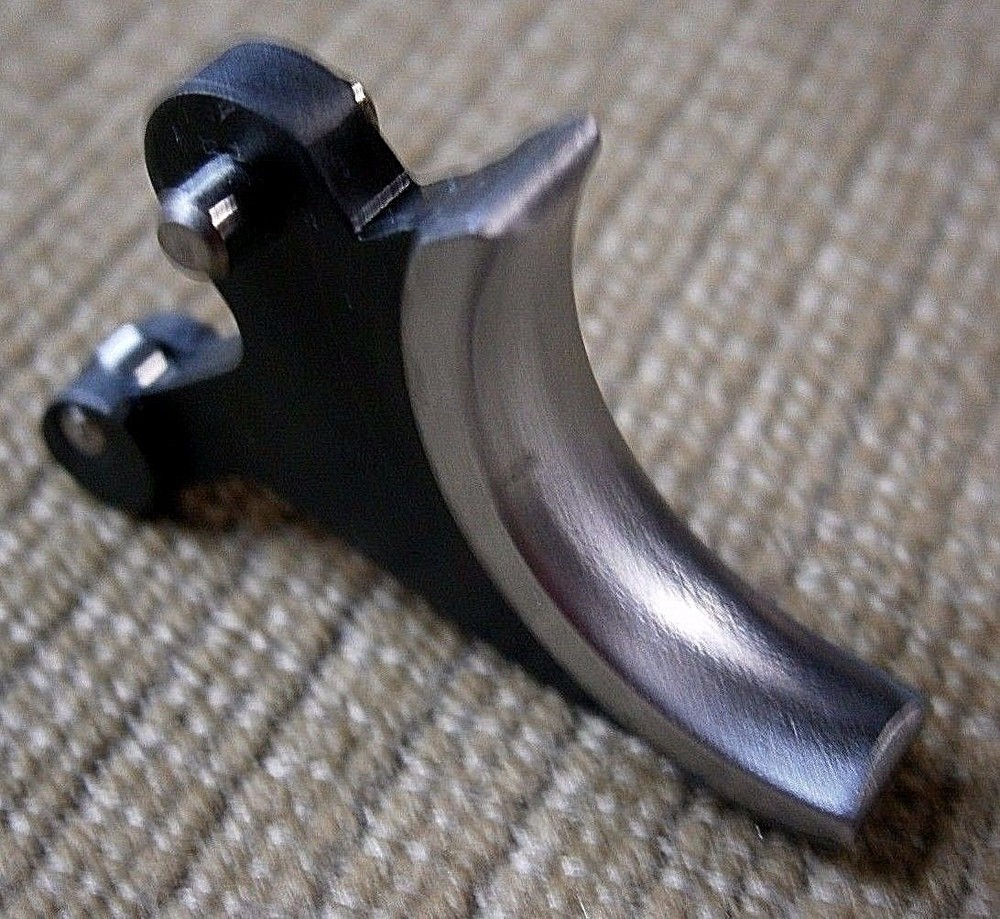 TWO TONE BLACK / POLISHED Roller Trigger Less Friction for Crosman 2240 1322 etc