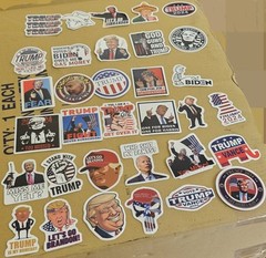 100 Trump Stickers! Enough to put ANYWHERE!
