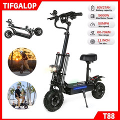 Electric Scooter for Adult 5600W Dual Motor 60V Folding Fast Escooter