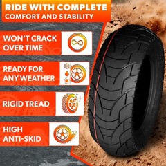 80/65-6 Scooter Tire Tube for All Seasons – 10×3″ Electric Scooter Tires Repl…