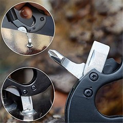 7 In1 Survival Rock Climbing Hiking Gear Multi Function Carabiner Tool Kit US