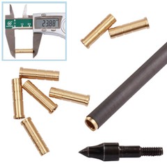 10/50/100 Grain Archery Arrow Copper Brass & Aluminum Insert Screw for ID 6.2 mm