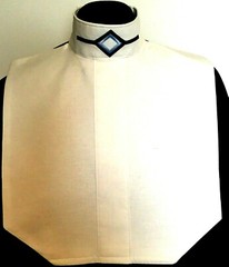 English Hunt Seat Ratcatcher White Show Bib Dickie With Collar Embellishment