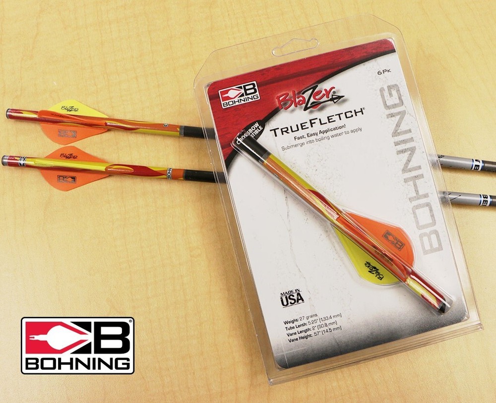 Quick Fletch – 6 Pack Blazer Vanes – CampFire – Shrink Fletch – True Fletch