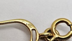 VINTAGE HEAVILY YELLOW GOLD FILLED EQUESTRIAN STIRRUP IRON LINK BRACELET
