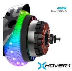 Hover-1 i100 Electric Self Balancing Scooter w/6 Mile Range White/Grey Camo