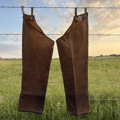 Filson Tin Cloth Chaps Waxed Cotton Long Hunting Trail Pants Made in USA