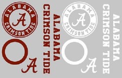 Alabama Cornhole Set of 8 Vinyl Decals – 2 Free Window Decals