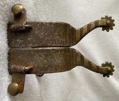 Bob BLACKWOOD Handmande Brass Mounted Men’s 1-1/4″ WIDE Band Working Ranch SPURS