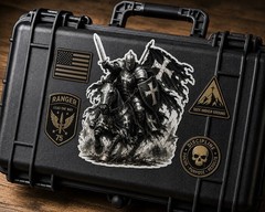 Black Templar Knight Sticker – Dark Medieval Crusader Decal
