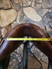 18″ Schleese Link I Havana Brown Monoflap Dressage Saddle X- Wide Tree