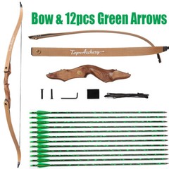Archery 60» Wooden Takedown Recurve Bow for Target Hunting & Target 30-50lbs.