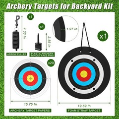 Gemscream 20″ Foam Archery Target Block for Backyard, 20 Inch, black