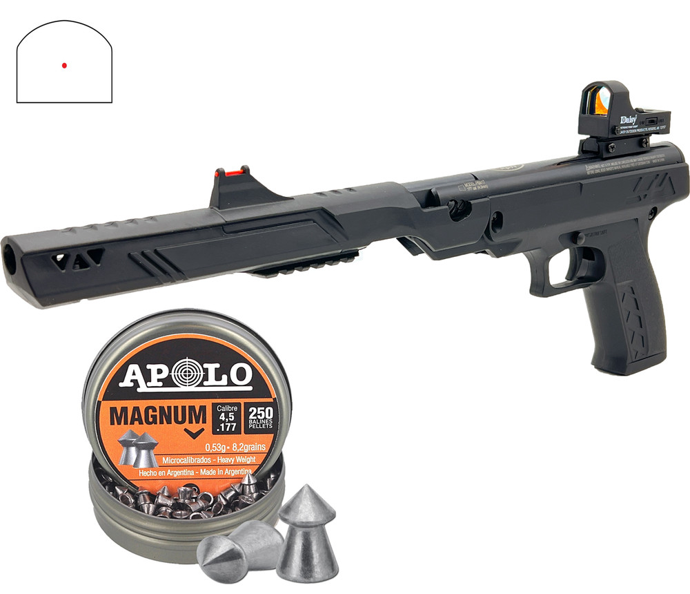 Benjamin Trail Mark II .177 Cal Break Barrel Pellet Gun w/ Red Dot & 250 Pellets