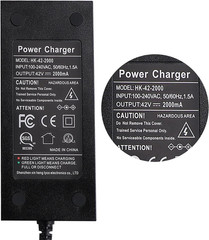 42V 2A Power Adapter for 36V Lithium-Ion Battery with DC Port Options