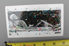 Deathwish Skateboards Skeleton Coffin Gothic Punk Z77 OG Skateboarding STICKER