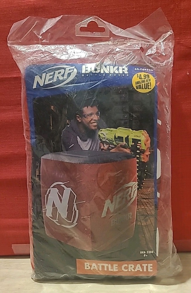 Nerf Bunkr Battle Zones Inflatable Battle Crate Red 19″x 19″x 22″ BRAND NEW!