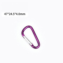 10/50 PCS Carabiner D Shape Spring Clip Snap Key Hook Keychain Buckle