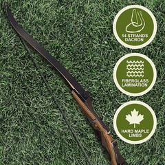 Samick Sage Archery Takedown Recurve Bow 62 inch – Bows for 25 LB., Brown