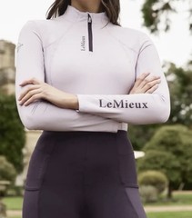 LeMieux Classique Base Layer 1/4 Zip Long Sleeve Lilac UK8/US4 Riding Apparel