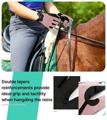 Women’s Equestrian Riding Gloves Leather Mittens for All Seasons