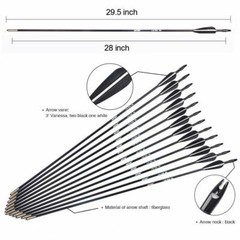 30LBS 51 Inch Archery Recurve Bow & 12Pcs arrow set For Adults Training Practice