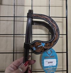 BRAND NEW Weaver Turquoise Cross Collection Navajo Arrow Double Ear Headstall